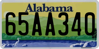 AL license plate 65AA340
