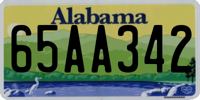 AL license plate 65AA342