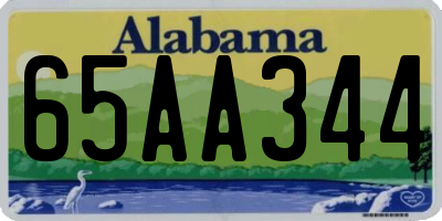 AL license plate 65AA344