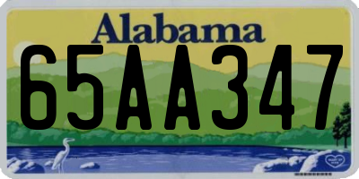 AL license plate 65AA347
