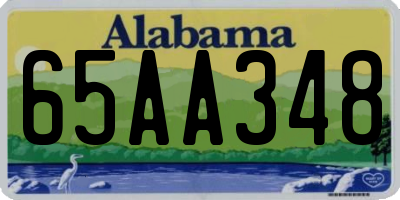 AL license plate 65AA348