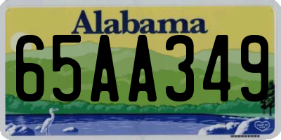 AL license plate 65AA349
