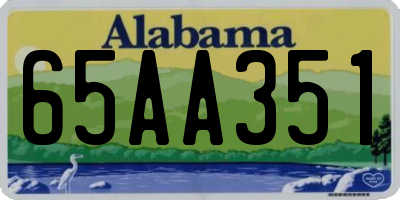 AL license plate 65AA351
