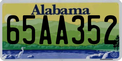 AL license plate 65AA352