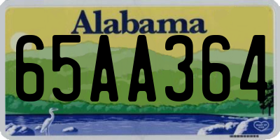 AL license plate 65AA364