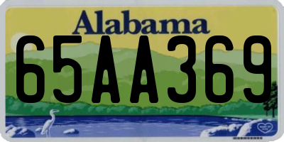 AL license plate 65AA369