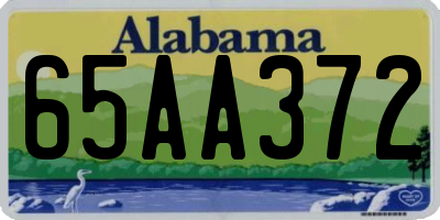 AL license plate 65AA372