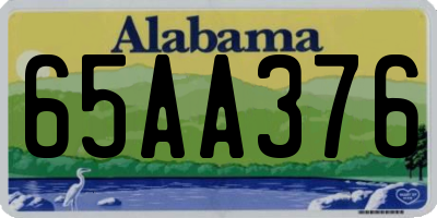 AL license plate 65AA376