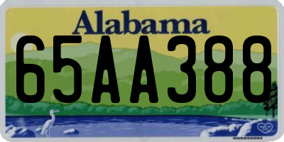 AL license plate 65AA388