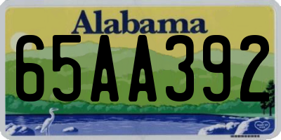 AL license plate 65AA392