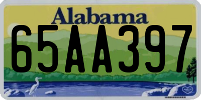 AL license plate 65AA397