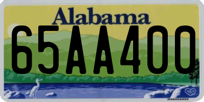AL license plate 65AA400