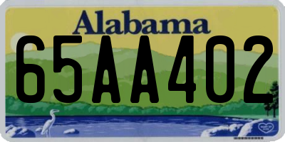 AL license plate 65AA402
