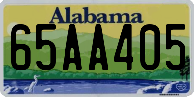 AL license plate 65AA405
