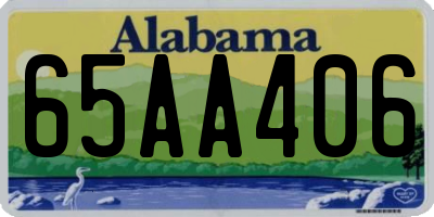 AL license plate 65AA406