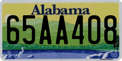 AL license plate 65AA408