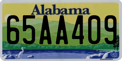 AL license plate 65AA409