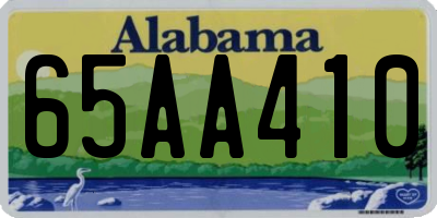 AL license plate 65AA410