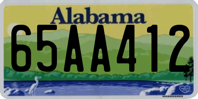 AL license plate 65AA412