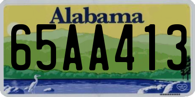 AL license plate 65AA413