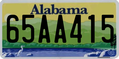 AL license plate 65AA415