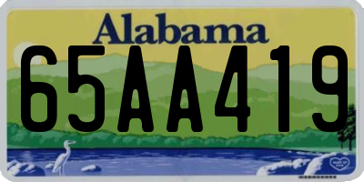 AL license plate 65AA419