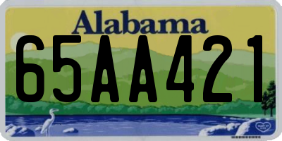 AL license plate 65AA421