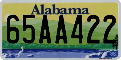AL license plate 65AA422