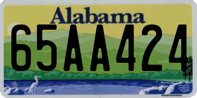 AL license plate 65AA424