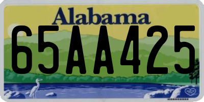 AL license plate 65AA425