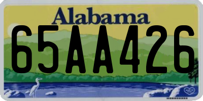 AL license plate 65AA426