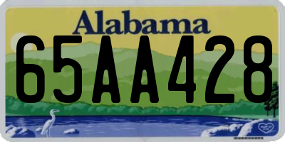 AL license plate 65AA428