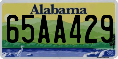 AL license plate 65AA429