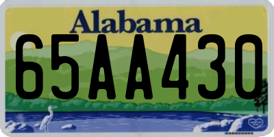 AL license plate 65AA430