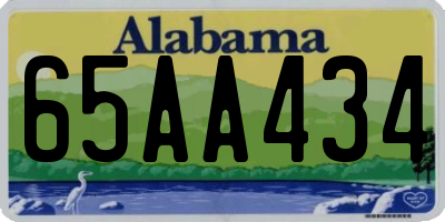 AL license plate 65AA434