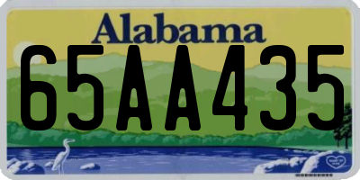 AL license plate 65AA435