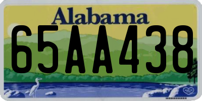 AL license plate 65AA438