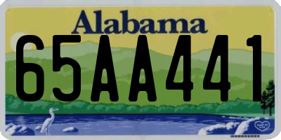 AL license plate 65AA441