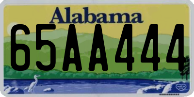 AL license plate 65AA444