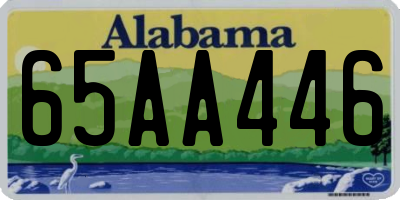 AL license plate 65AA446