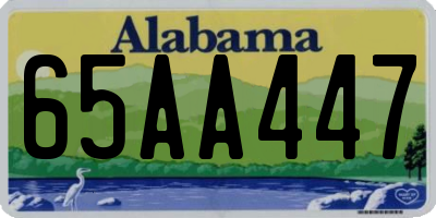 AL license plate 65AA447