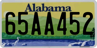 AL license plate 65AA452