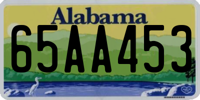 AL license plate 65AA453