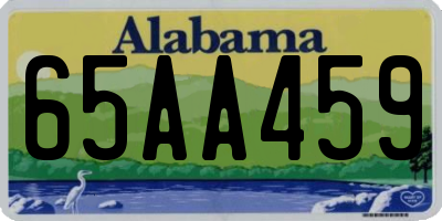 AL license plate 65AA459