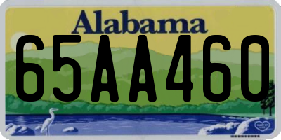 AL license plate 65AA460
