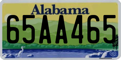 AL license plate 65AA465