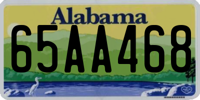 AL license plate 65AA468