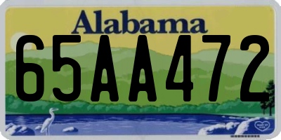 AL license plate 65AA472