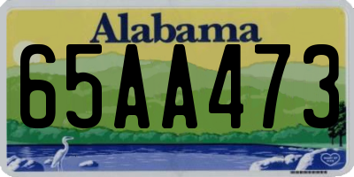 AL license plate 65AA473