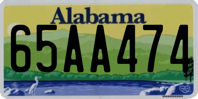 AL license plate 65AA474